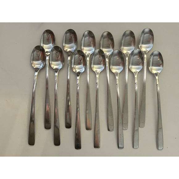 12 MCM Ice Teaspoons DON Astral Pattern A1+ Overlay Silver plate Ice Tea Spoons - Picture 2 of 8